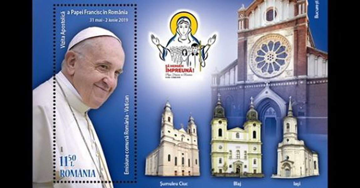 Read more about the article Emisiune filatelică dedicată Vizitei Apostolice a Papei Francisc în România