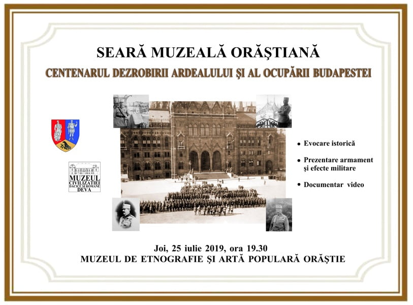 Read more about the article Joi, seară muzeală orăștiană