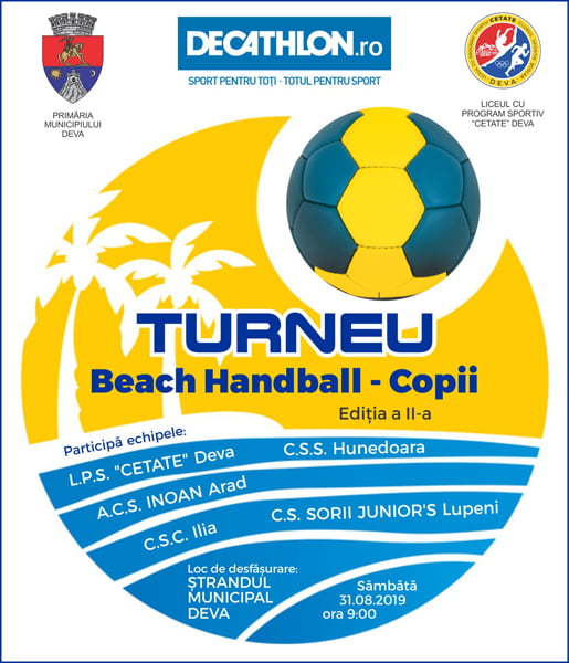 Read more about the article Turneu Beach Handball – Copii la Ştrandul Municipal din Deva
