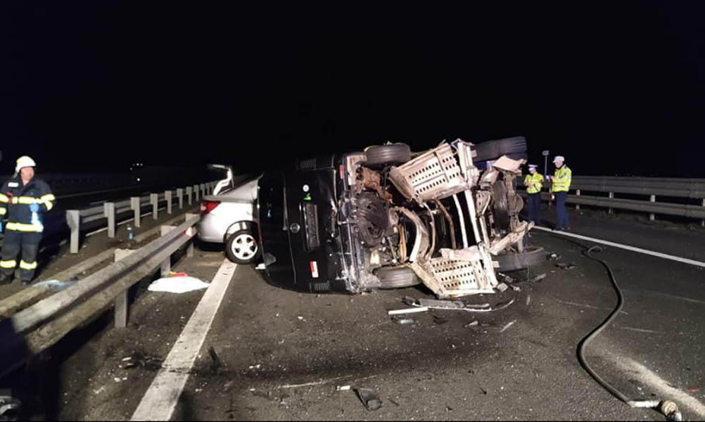 Read more about the article Accident grav pe autostrada A1, între Şoimuş şi Simeria