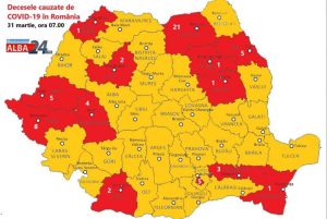 Read more about the article HARTA pe județe a deceselor cauzate de coronavirus la nivel național