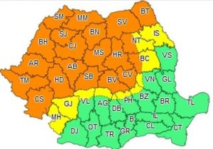 Read more about the article Avertizare COD PORTOCALIU de FURTUNI în Hunedoara şi alte judeţe din ţară