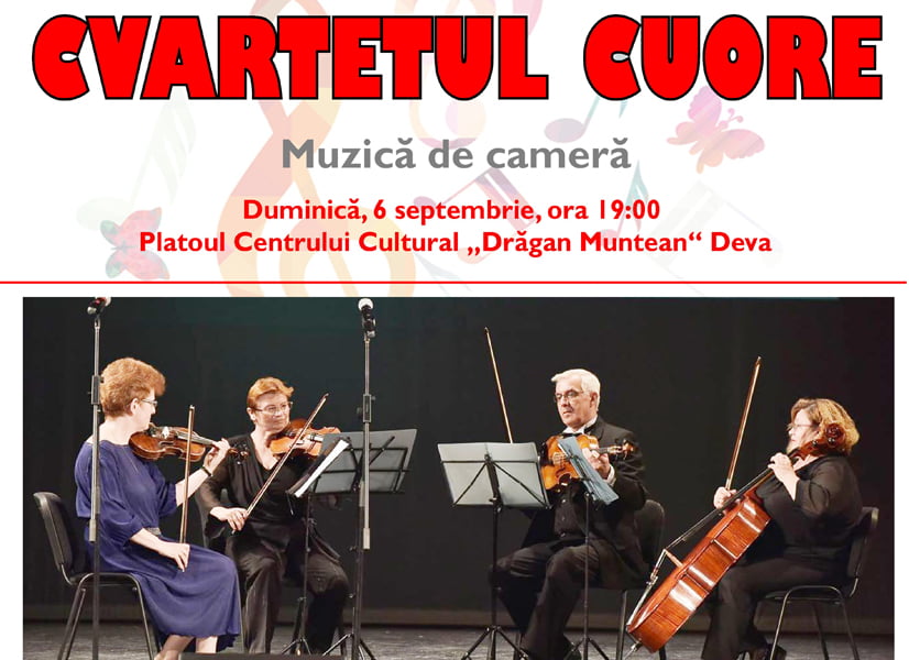 Read more about the article Muzică de cameră în faţa Centrului Cultural din Deva – duminică, 6 septembrie 2020