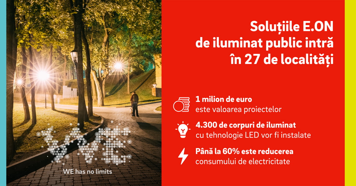 Read more about the article E.ON implementează soluții de iluminat public eficient energetic în 27 de localități
