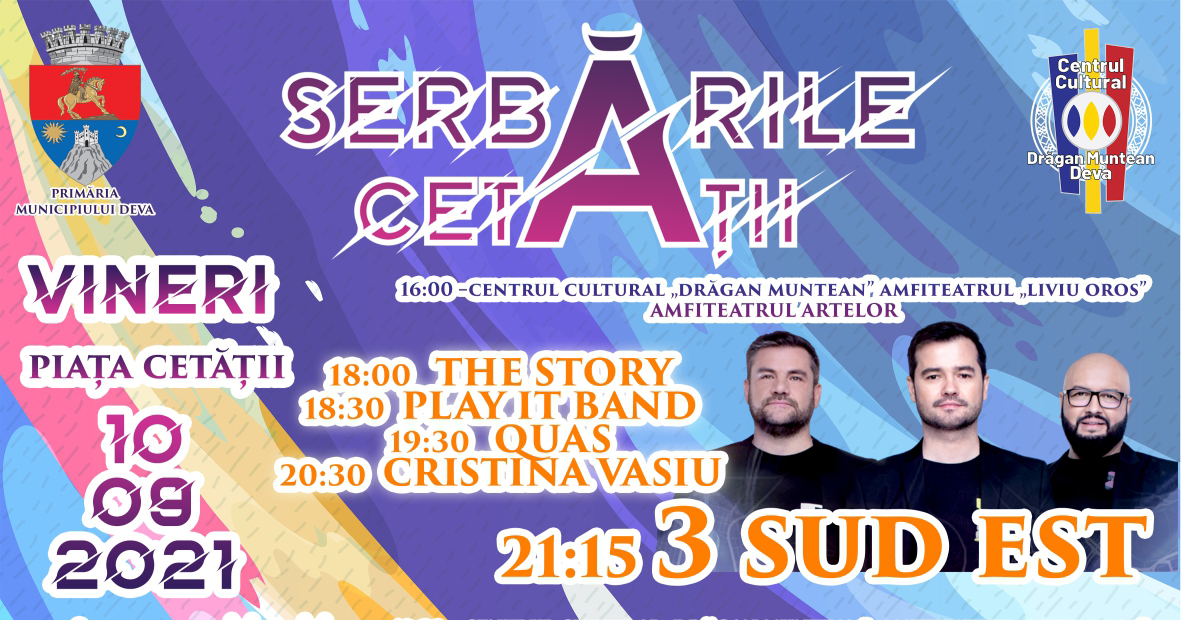 Read more about the article ANDRA şi 3 SUD EST vin la ,,Serbările Cetății” 2021!