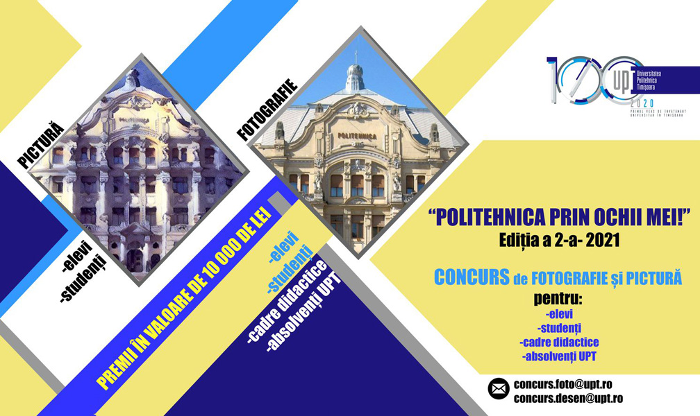 Read more about the article Concursul „POLITEHNICA PRIN OCHII MEI!”, ediția a II-a, cu premii de 10.000 de lei