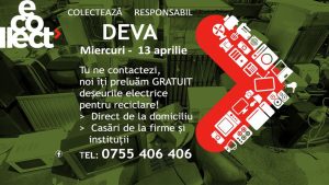 Read more about the article Miercuri – 13 aprilie, DEVA RECICLEAZĂ!