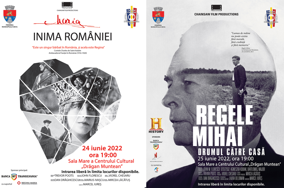 Read more about the article Filmele documentare „Maria, Inima României“ și „Regele Mihai: Drumul către casă“ vor fi difuzate și pentru publicul devean