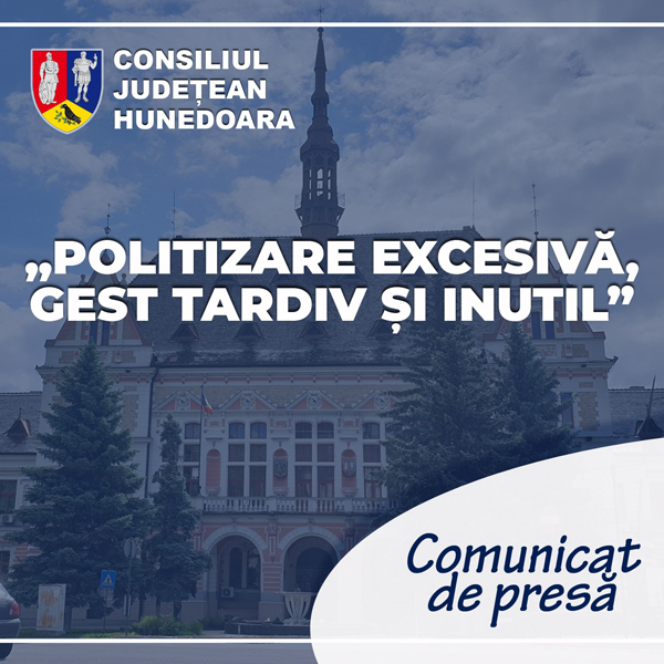 Read more about the article Politizare excesivă, gest tardiv și inutil!