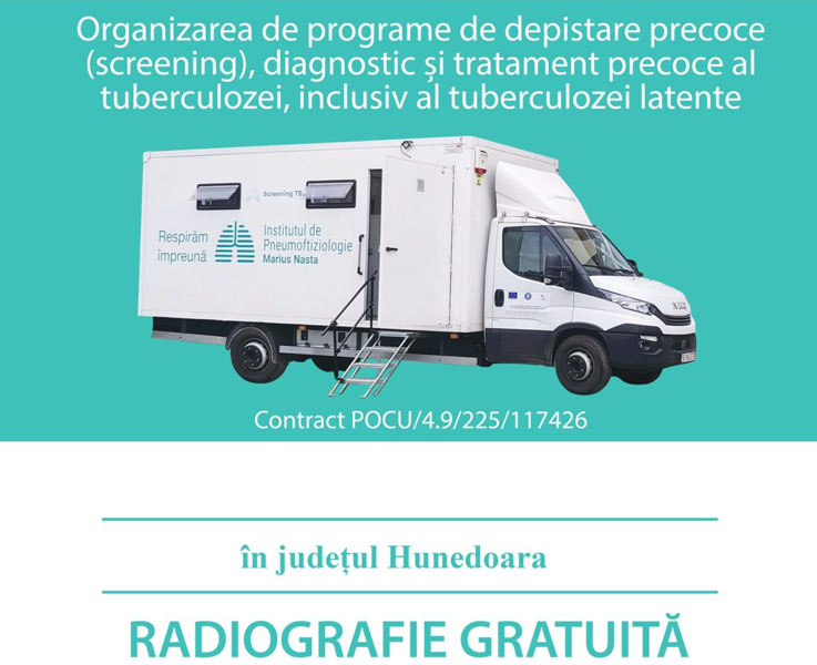 Read more about the article Caravana mobilă pentru Screening TB în județul Hunedoara