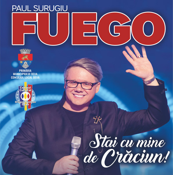 Read more about the article <strong>FUEGO în concert extraordinar la Deva – „Stai cu mine de Crăciun”</strong>