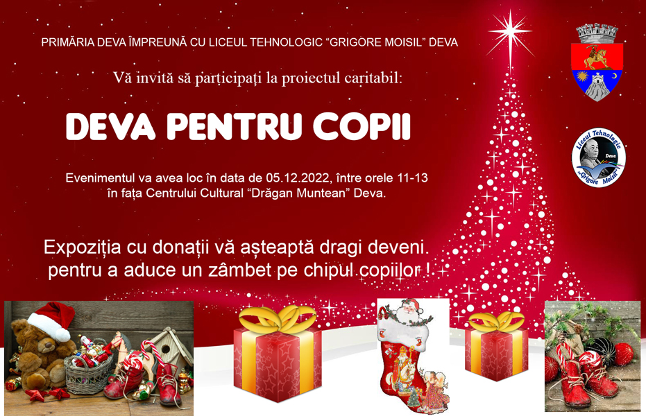 Read more about the article Devenii sunt invitați la evenimentul caritabil ,,Deva pentru copii”