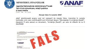 Read more about the article Mesaje false în numele ANAF, contribuabilii sunt „informați” despre „discrepanțe în evidența fiscală”