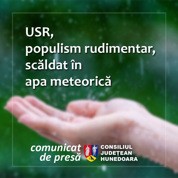 Read more about the article Comunicat de presă: USR – populism rudimentar, scăldat în apa meteorică