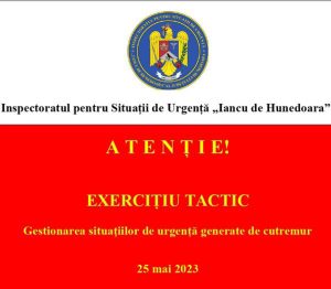 Read more about the article Joi, exercițiu tactic pentru gestionarea situațiilor de urgență generate de cutremur
