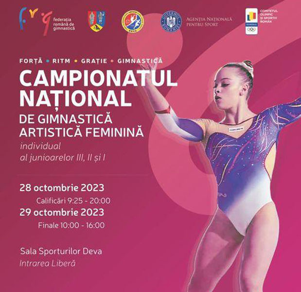 Read more about the article Gimnastică:  Finala Campionatului naţional  de junioare se desfășoară la Deva
