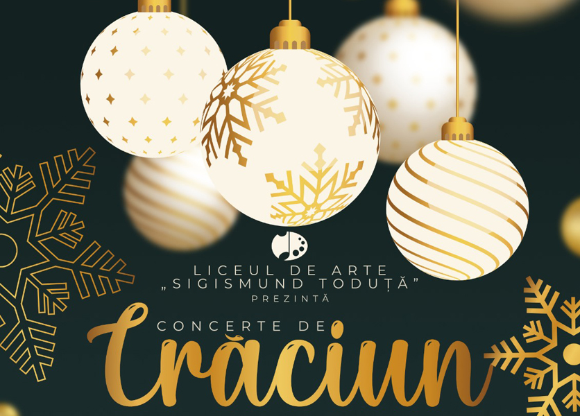 Read more about the article Concerte de Crăciun susținute de ansamblurile Liceului de Arte „Sigismund Toduță”