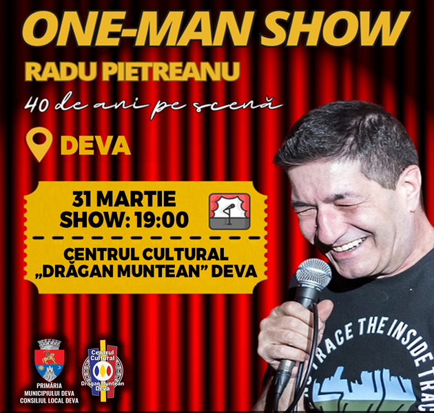 Read more about the article One-Man Show cu Radu Pietreanu- ,,40 de ani pe scenă”
