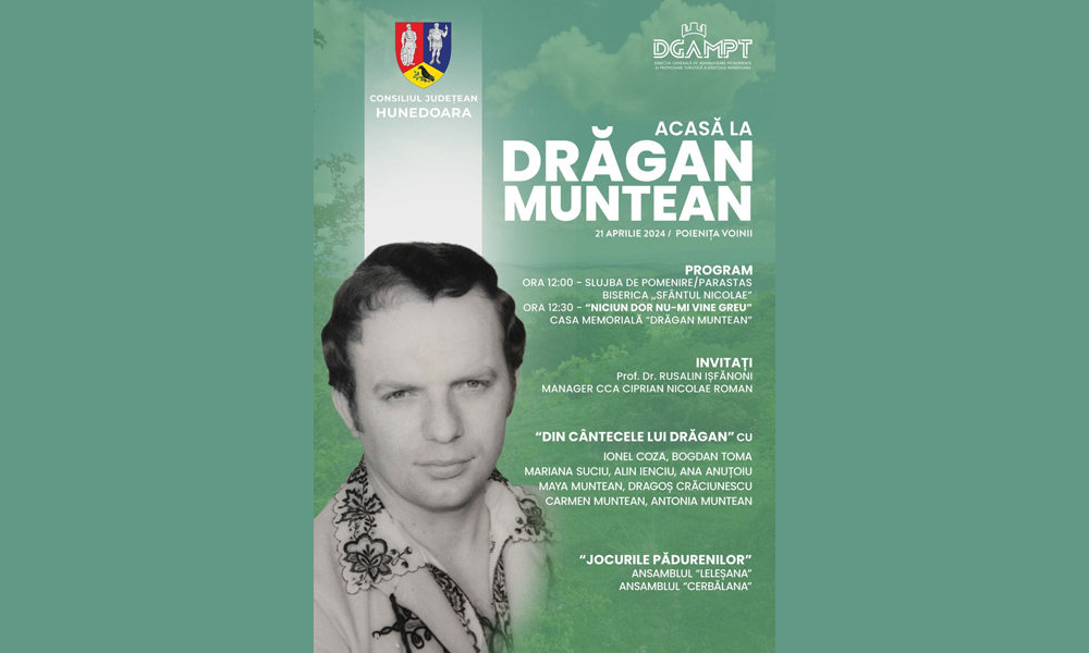 Read more about the article Drăgan Muntean, cel mai iubit fiu al pădurenilor, va fi comemorat acasă, la Poienița Voinii!