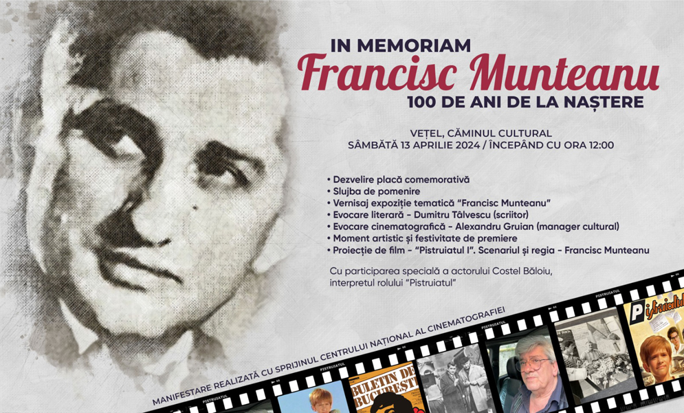 Read more about the article “IN MEMORIAM FRANCISC MUNTEANU, 100 DE ANI DE LA NAȘTERE”