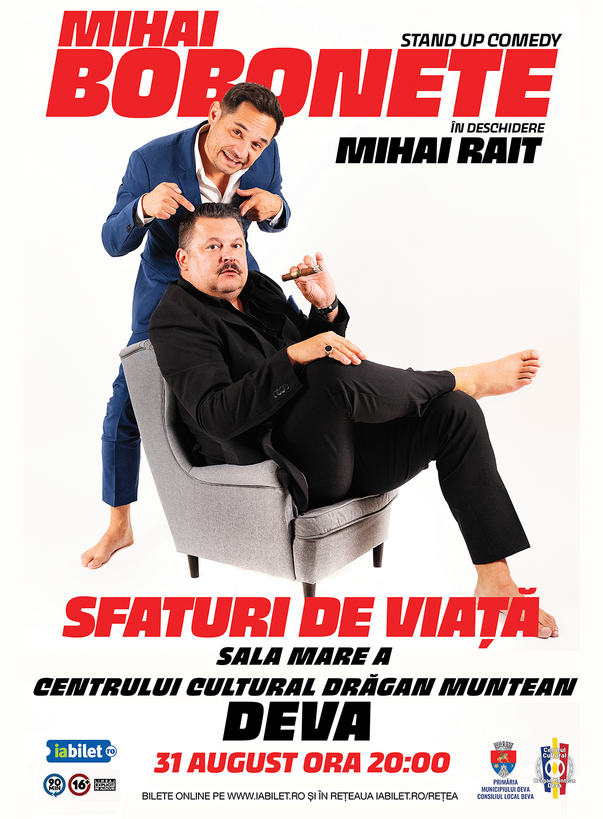 Read more about the article ,, Sfaturi de Viață” – Stand-up Comedy cu Mihai Bobonete si Mihai Rait