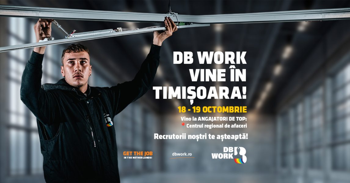 Read more about the article Cum te pregătești pentru un job sigur în Olanda? Oportunități de angajare prin DB Work la Angajatori de TOP – Timișoara, 18-19 octombrie