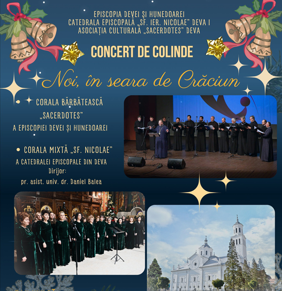 Read more about the article “Noi, în seara de Crăciun”, concert de colinde la Catedrala Episcopală din Deva