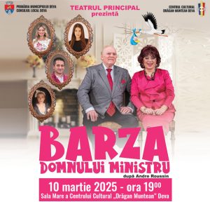 Read more about the article Piesa de teatru ,,Barza Domnului Ministru” se joacă la Deva, într-o distribuție de excepție