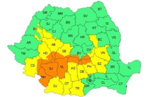 Read more about the article Județul Hunedoara, sub atenționare meteo COD GALBEN și COD PORTOCALIU de ploi abundente