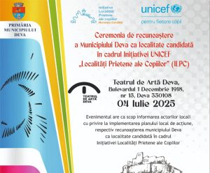 Read more about the article Municipiul Deva – recunoaștere oficială ca localitate candidată la titlul de „Localitate Prietenă ale Copiilor”