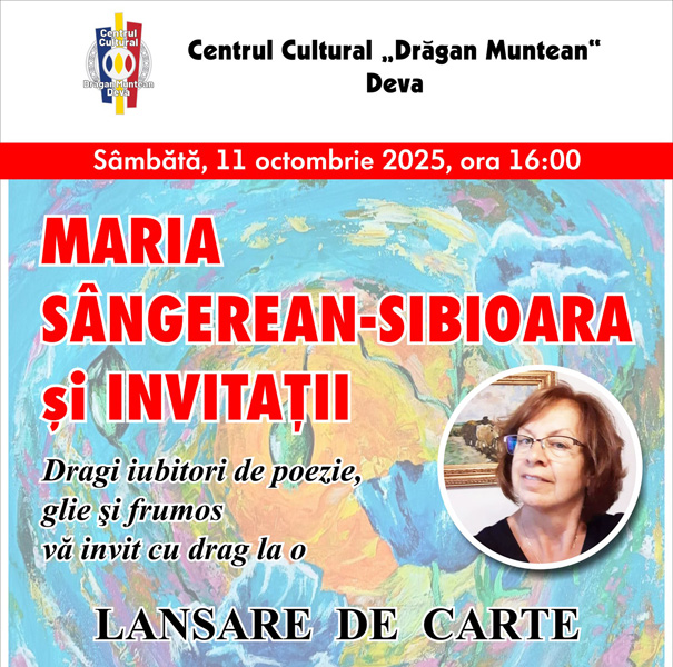 Read more about the article Tripla lansare de carte a autoarei Maria Sângerean-Sibioara