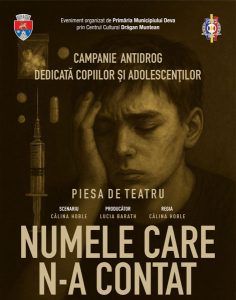 Read more about the article Teatrul devine vocea generaţiei tinere în Campania Antidrog desfăşurată de Primăria Municipiului Deva
