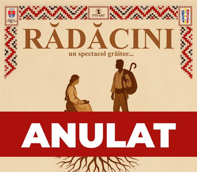 Read more about the article Anularea spectacolului „Rădăcini” din 25 septembrie 2025