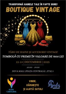 Read more about the article Transformă-ți hainele în fapte bune la Boutique Vintage, Deva Mall