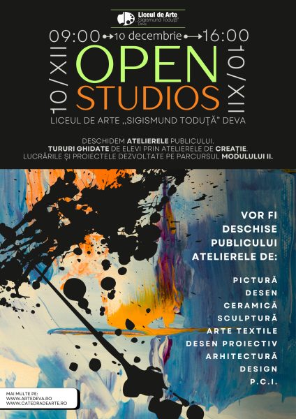 Read more about the article Liceul de Arte „Sigismund Toduță” Deva lansează prima ediție Open Studios