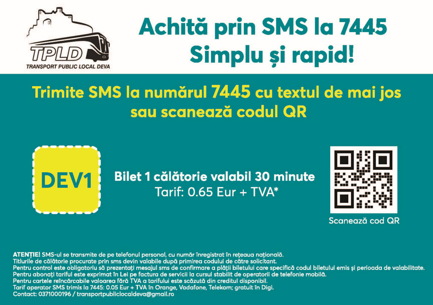Read more about the article Călătoreşte mai simplu: bilete prin SMS şi QR la Deva