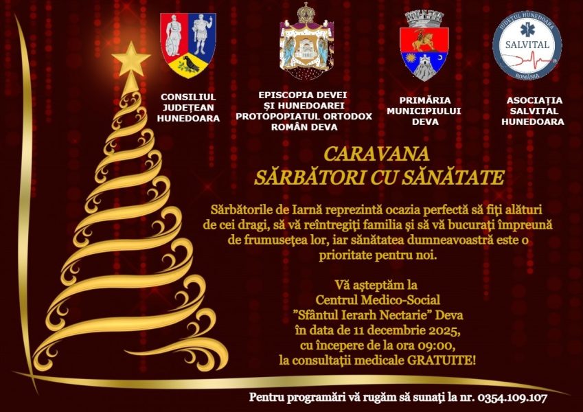 Read more about the article „Caravana Sărbători cu Sănătate” – testări gratuite pentru cetățenii municipiului Deva