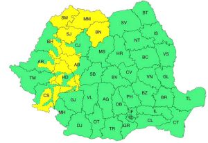 Read more about the article METEO: Cod galben de precipitaţii, vânt puternic şi viscol în zona de munte a judeţului