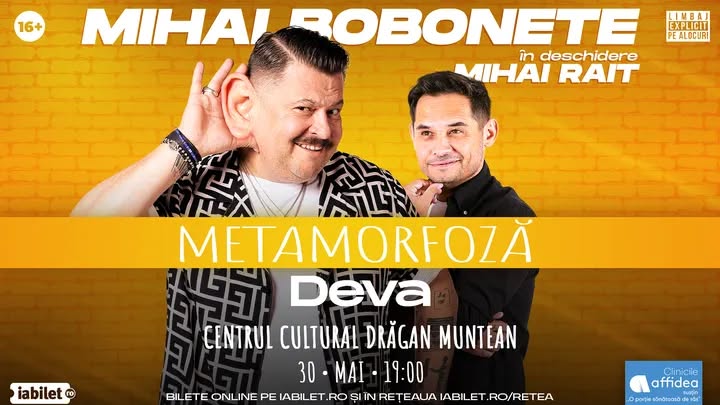 Read more about the article „Metamorfoză” – o seară de stand-up cu Mihai Bobonete la Deva