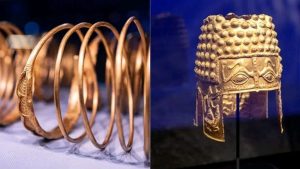 Read more about the article Zi istorică pentru patrimoniul României: recuperarea coifului dac de la Coțofenești și a brățărilor dacice