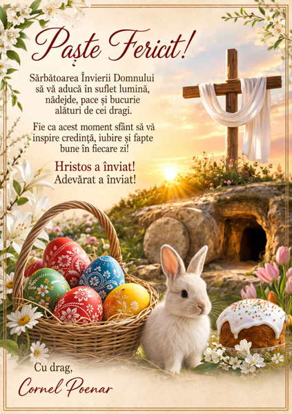 Read more about the article Urare de Paşte Accent Media, director Cornel Poenar