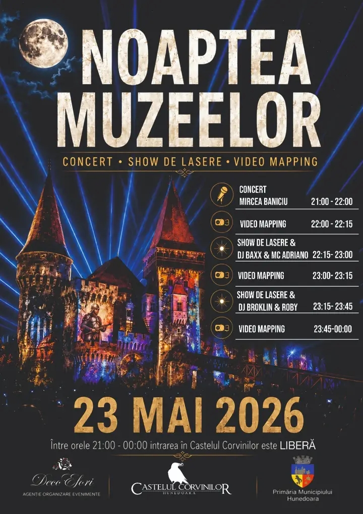 Read more about the article Noaptea Muzeelor 2026 – o seară spectaculoasă la Castelul Corvinilor