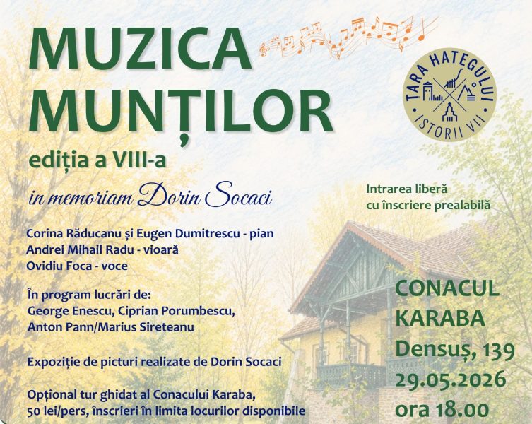 Read more about the article „Muzica Munților”, concert de muzică clasică la Densuş