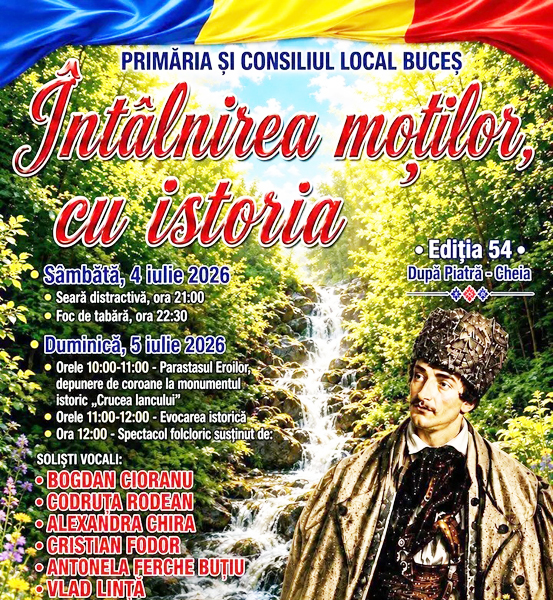 Read more about the article „Întâlnirea moților, cu istoria” – ediția a 54-a aduce tradiția și memoria istorică în prim-plan la Buceș