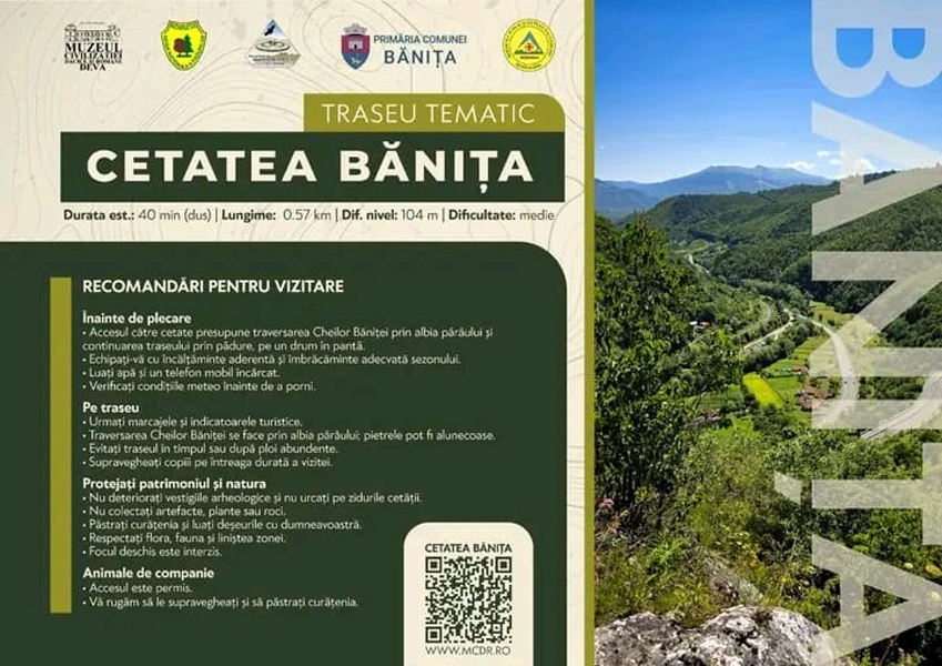 Read more about the article Cetatea Bănița, redeschisă vizitatorilor printr-un nou traseu tematic