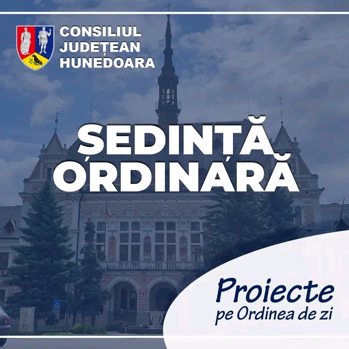 Read more about the article Consiliul Județean Hunedoara este convocat în ședință ordinară vineri, 28 august 2026