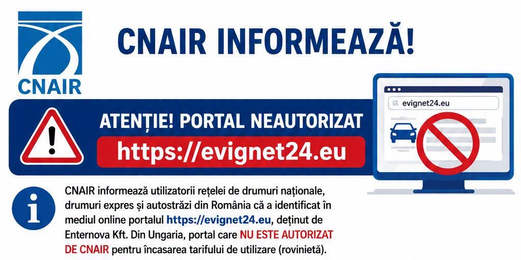 Read more about the article ATENȚIE! Portal neautorizat pentru achiziția rovinietei!