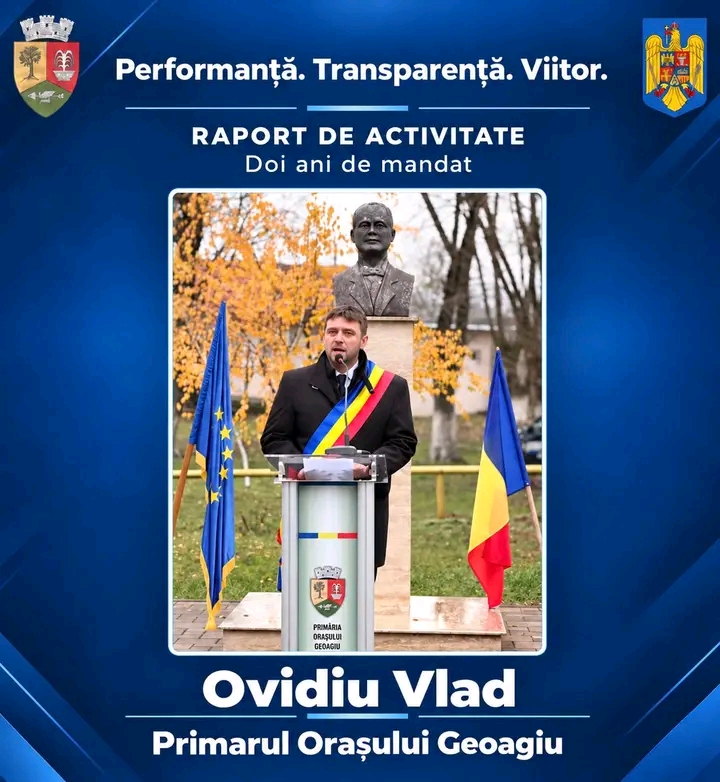 Read more about the article Ovidiu Vlad, la doi ani de mandat la Geoagiu: investiții de peste 64 de milioane de lei în implementare și noi proiecte pentru dezvoltarea orașului