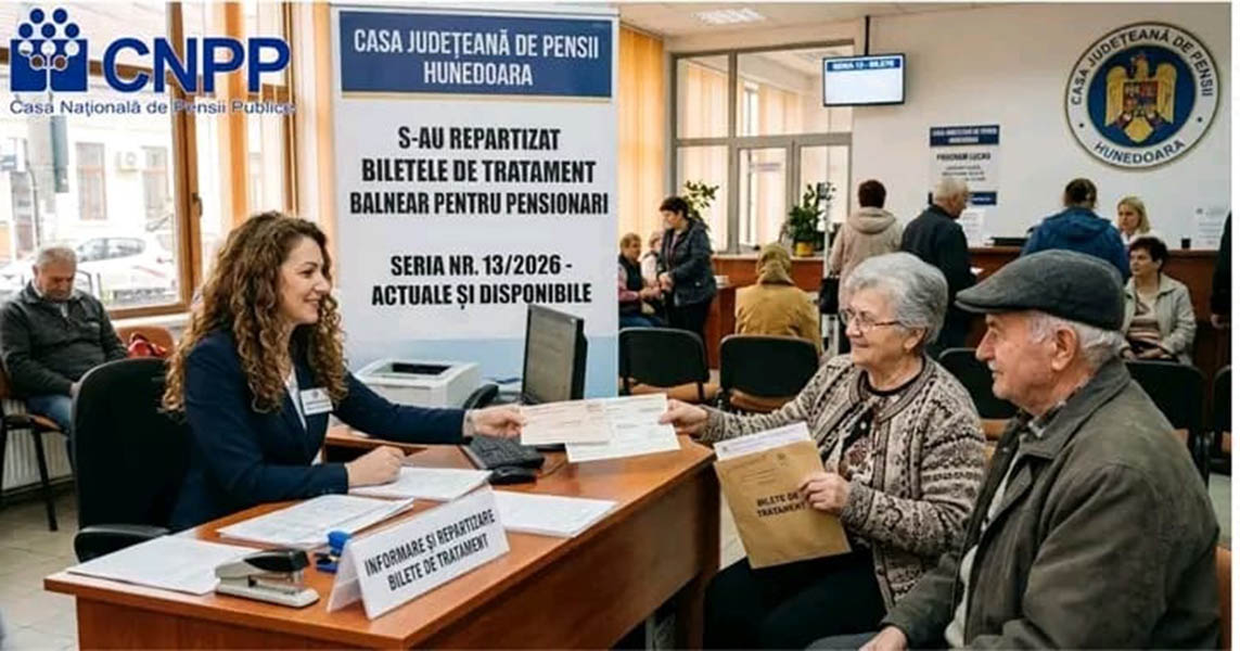 Read more about the article CJP Hunedoara a primit 187 de bilete de tratament balnear pentru seria 13